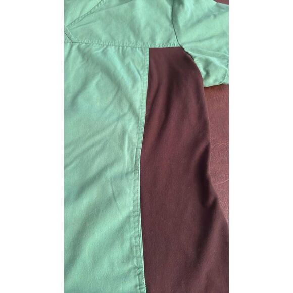 Cherokee Uniform Top Size XL Green and Brown Short Sleeve - Picture 4 of 4